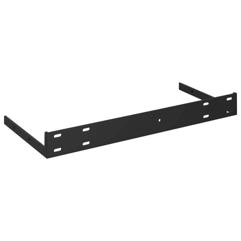 vidaXL Rafturi de perete suspendate, 4 buc., negru, 40x23x3,8 cm, MDF