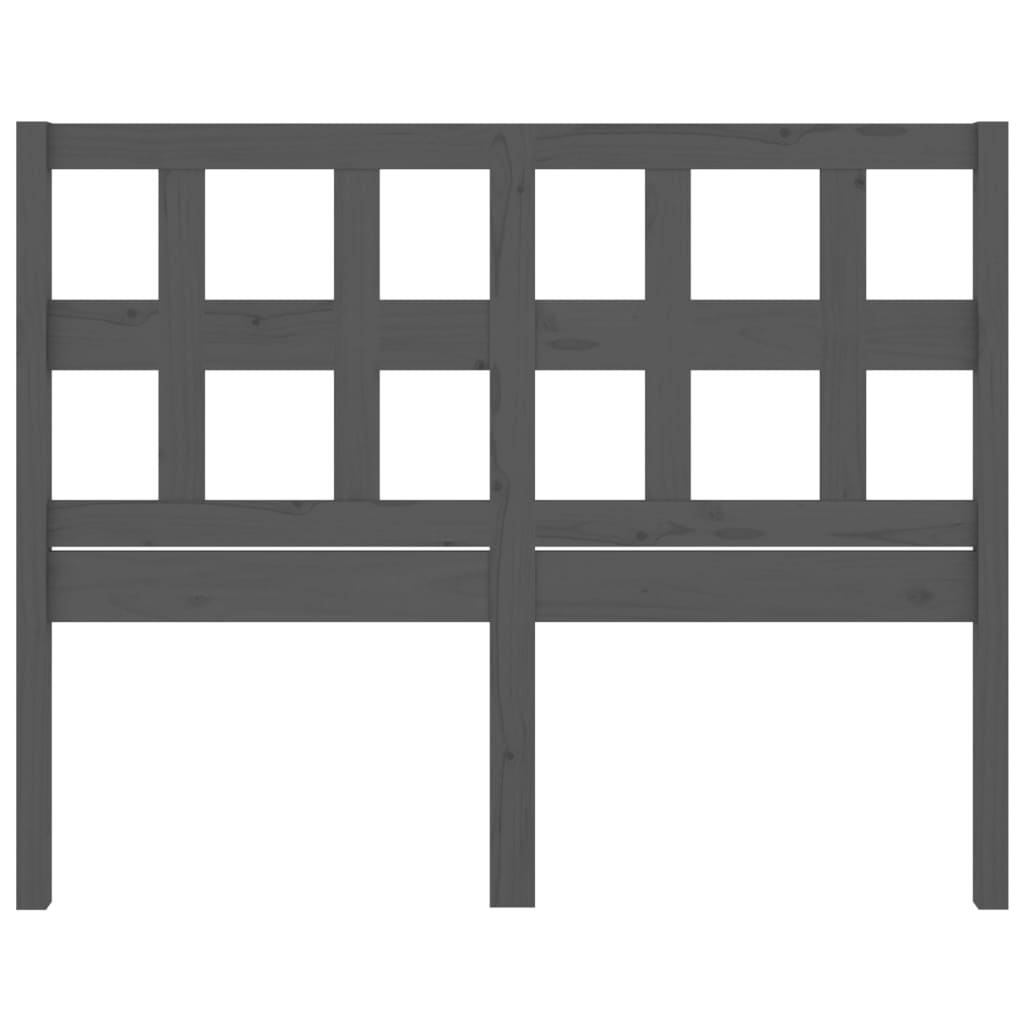 vidaXL Tăblie de pat, gri, 145,5x4x100 cm, lemn masiv de pin