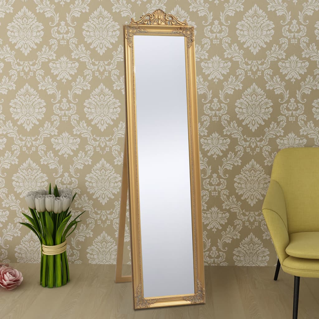 vidaXL Oglindă verticală în stil baroc 160 x 40 cm auriu