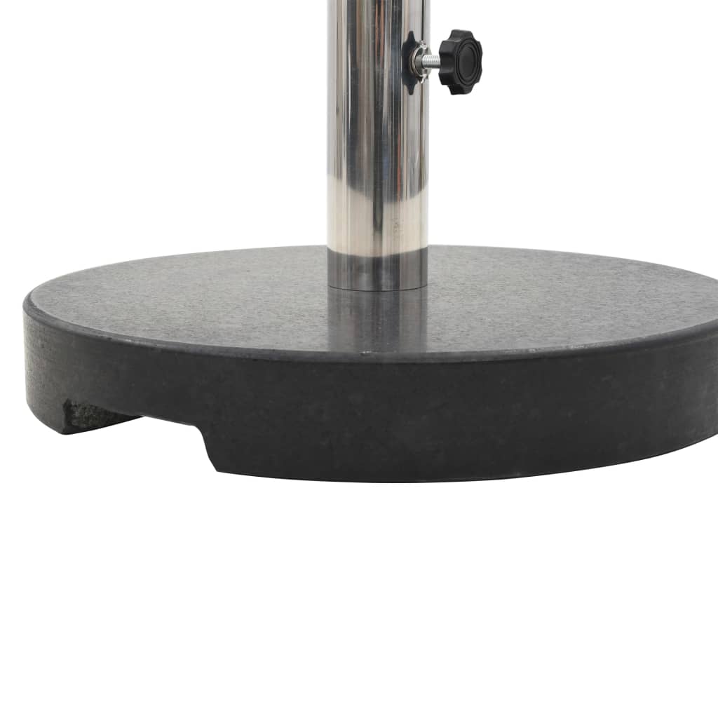 vidaXL Suport umbrelă de soare, negru, granit, 20 kg, rotund