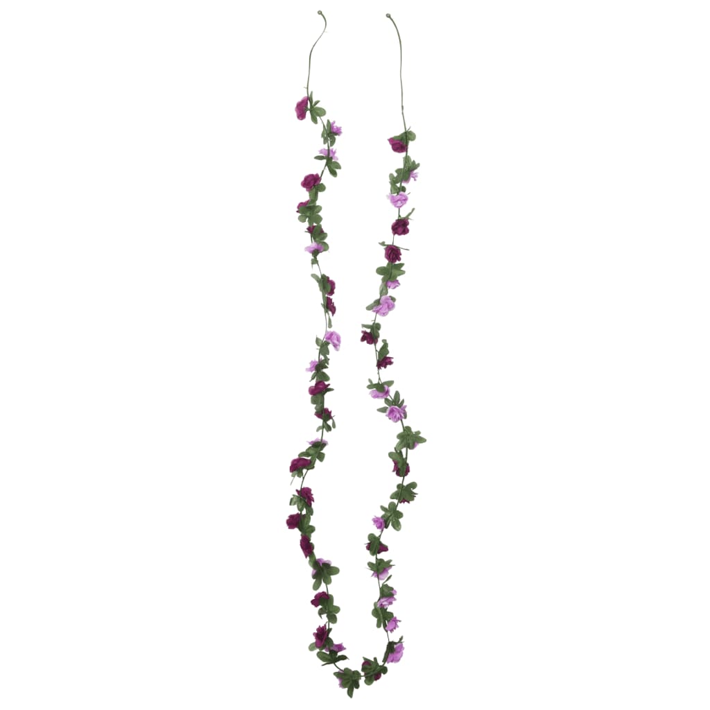 vidaXL Ghirlande de flori artificiale, 6 buc., violet deschis, 250 cm