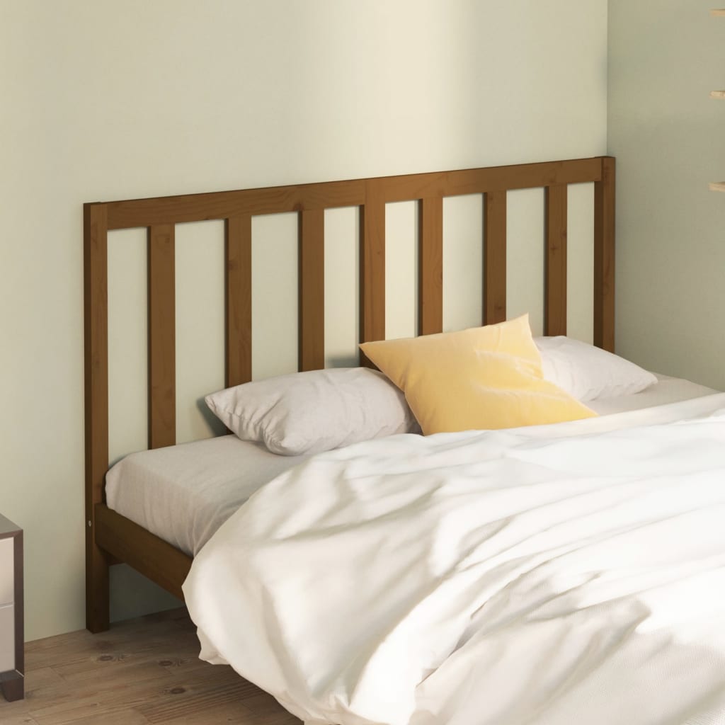 vidaXL Tăblie de pat, maro miere, 141x4x100 cm, lemn masiv de pin