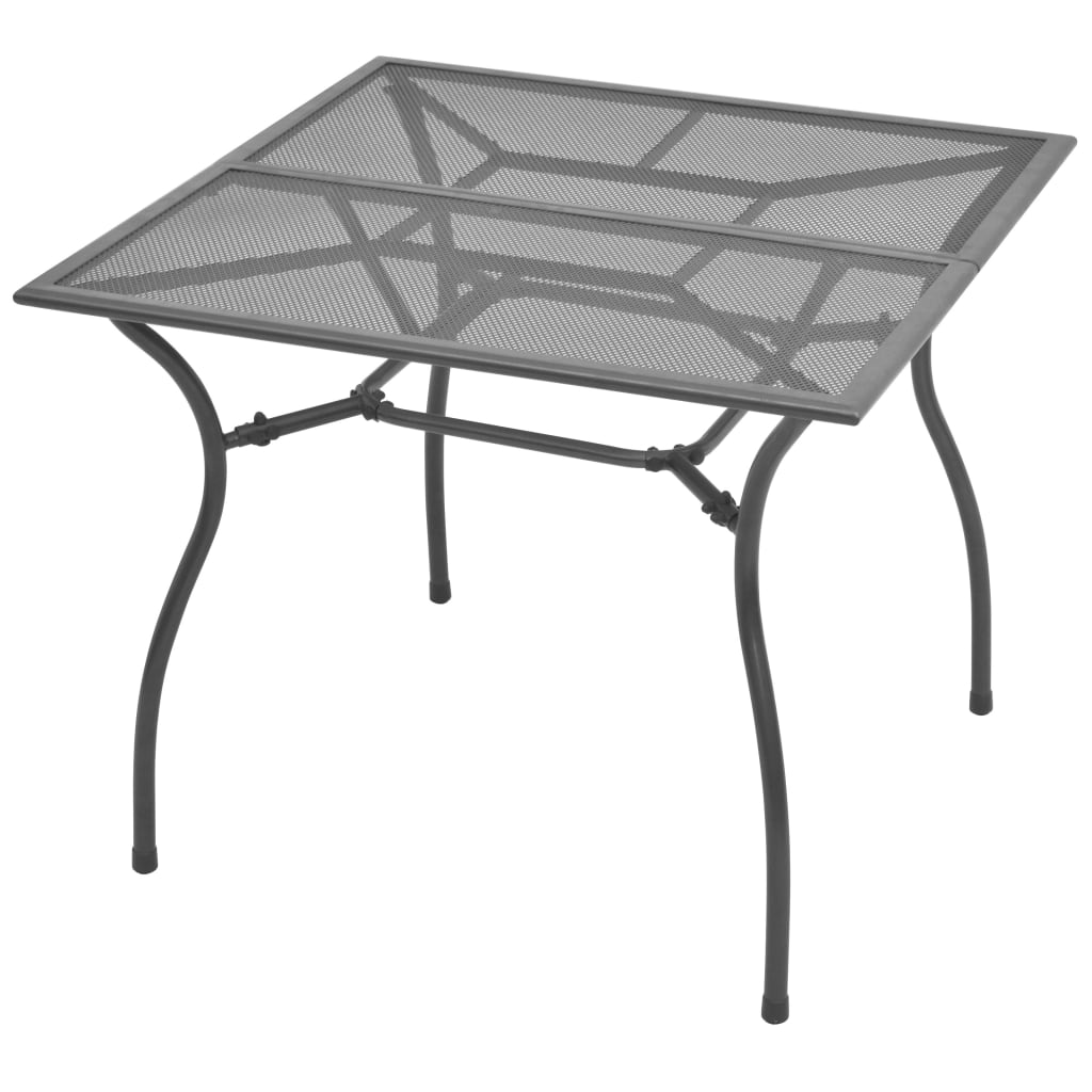 vidaXL Set de masă pentru grădină, 3 piese, antracit, oțel