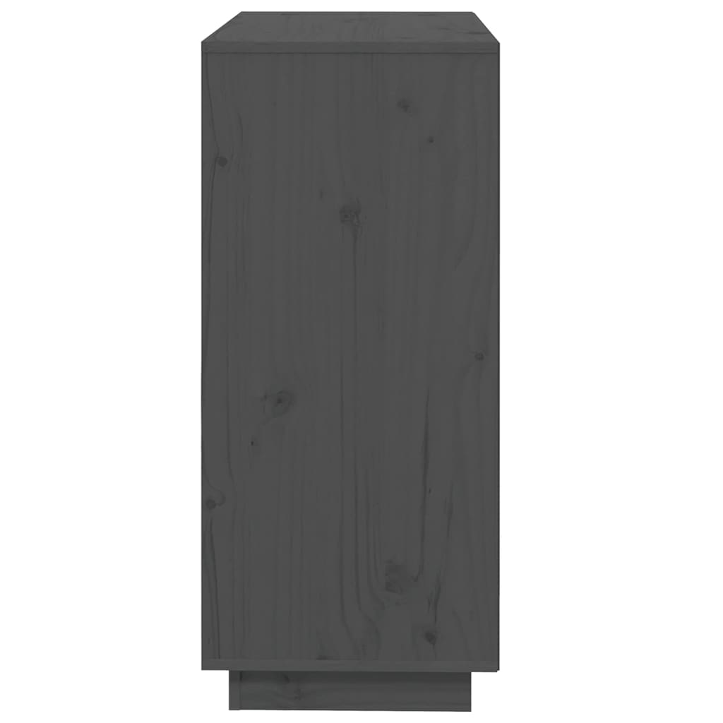 vidaXL Dulap, gri, 74x35x80 cm, lemn masiv de pin
