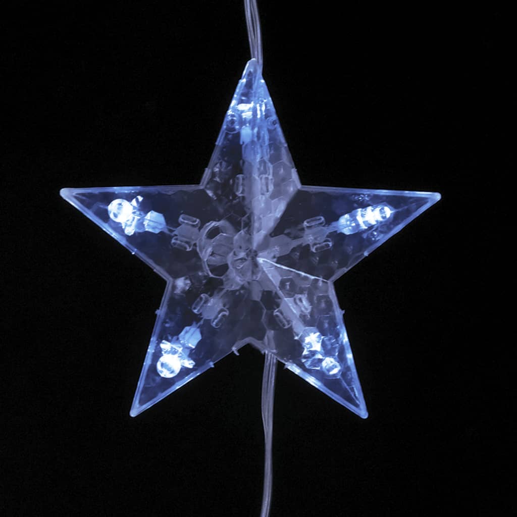 vidaXL Instalație lumini tip perdea stele 500 LED albastru 8 funcții