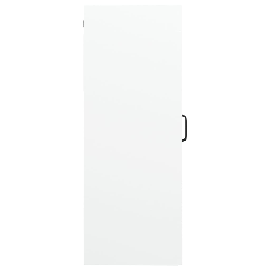 vidaXL Dulap de perete suspendat, alb extralucios, 69,5x34x90 cm