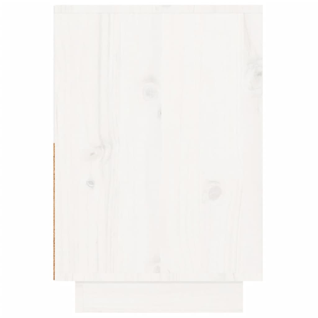 vidaXL Noptieră, alb, 60x34x51 cm, lemn masiv de pin