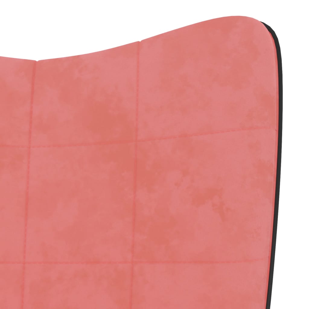 vidaXL Scaun de relaxare, roz, catifea și PVC