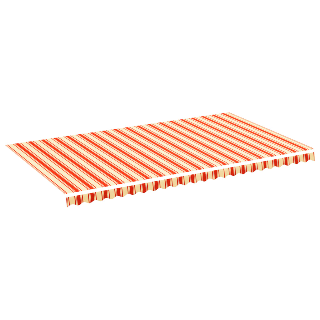 vidaXL Pânză de rezervă copertină, galben și portocaliu, 6x3,5 m