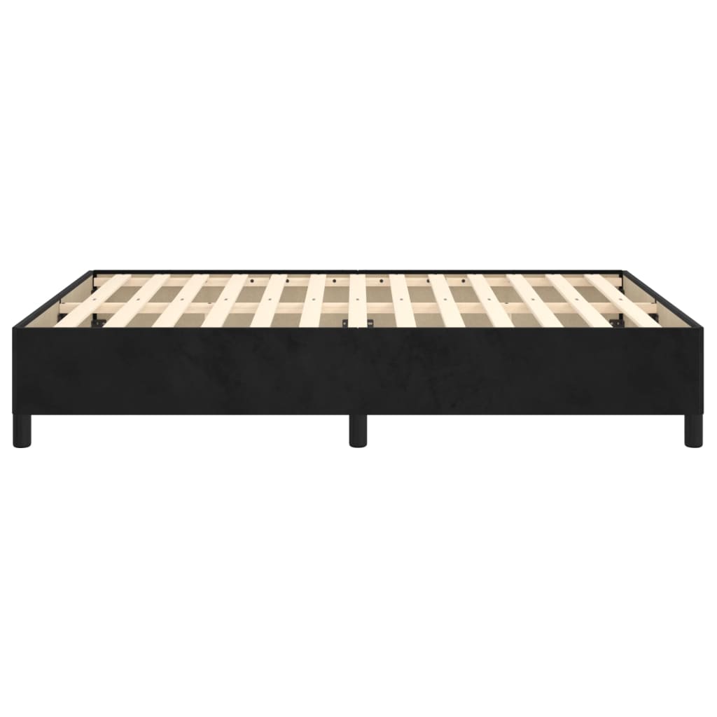 vidaXL Cadru de pat, negru, 140x200 cm, catifea