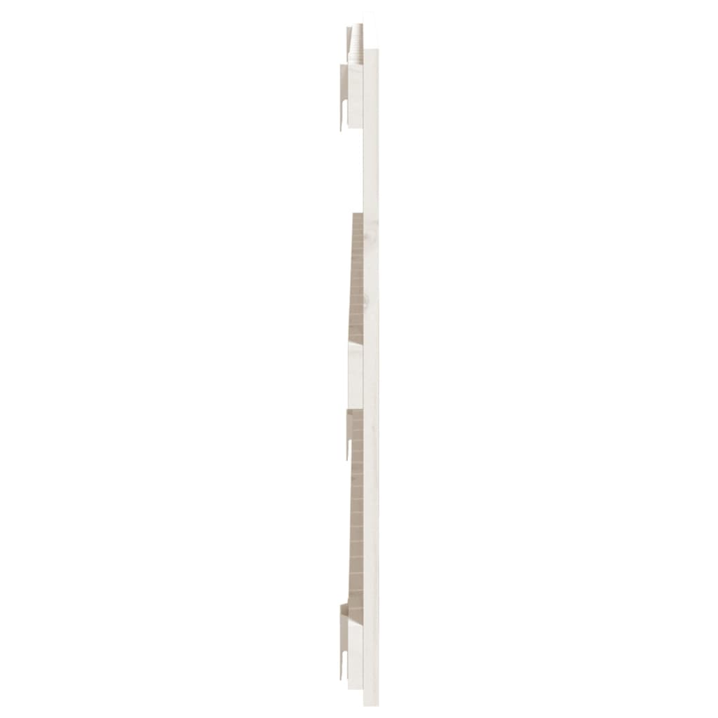 vidaXL Tăblie de pat pentru perete, alb, 95,5x3x60 cm, lemn masiv pin