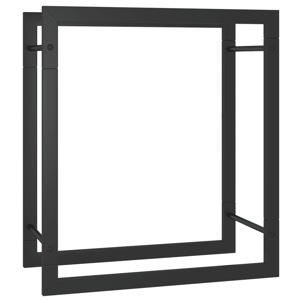 vidaXL Suport pentru lemne de foc, negru mat, 50x28x56 cm, oțel