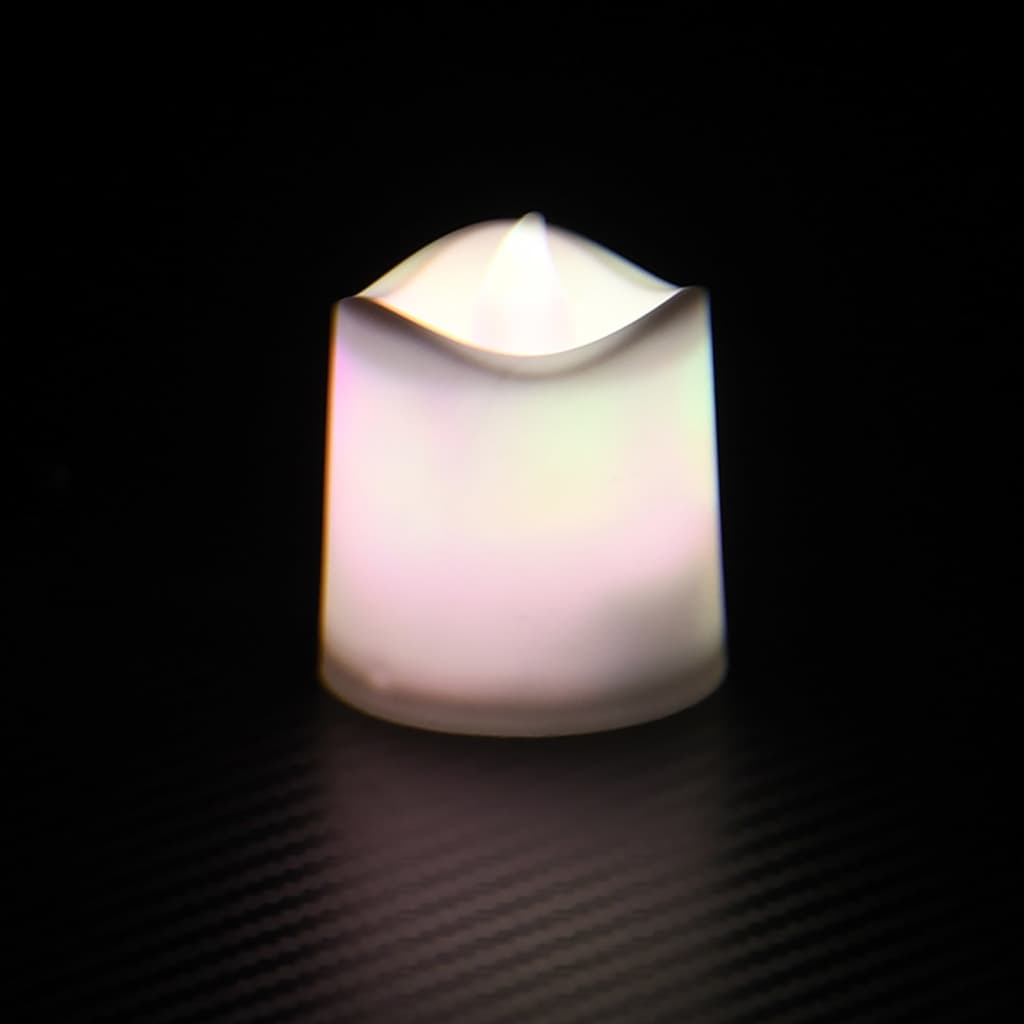 vidaXL Lumânări pastile electrice fără flacără cu LED 24 buc. colorate
