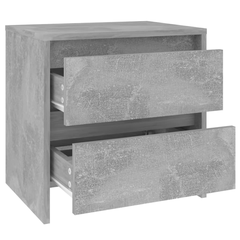 vidaXL Noptiere, 2 buc., gri beton, 45x34,5x44,5 cm, PAL