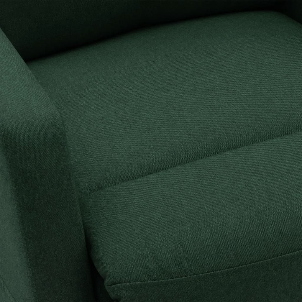 vidaXL Fotoliu rabatabil cu ridicare verticală, verde închis, textil