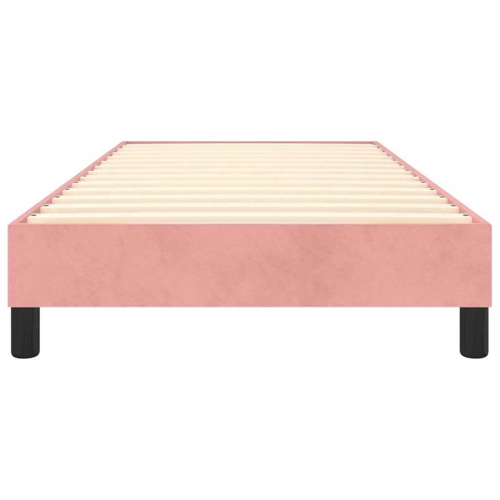 vidaXL Cadru de pat, roz, 100x200 cm, catifea