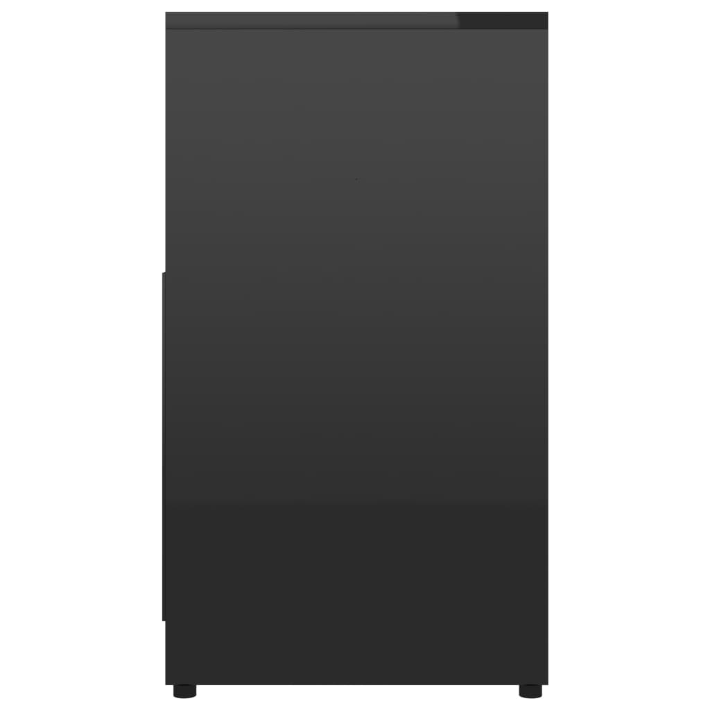 vidaXL Dulap de baie, negru extralucios, 60 x 33 x 61 cm, PAL