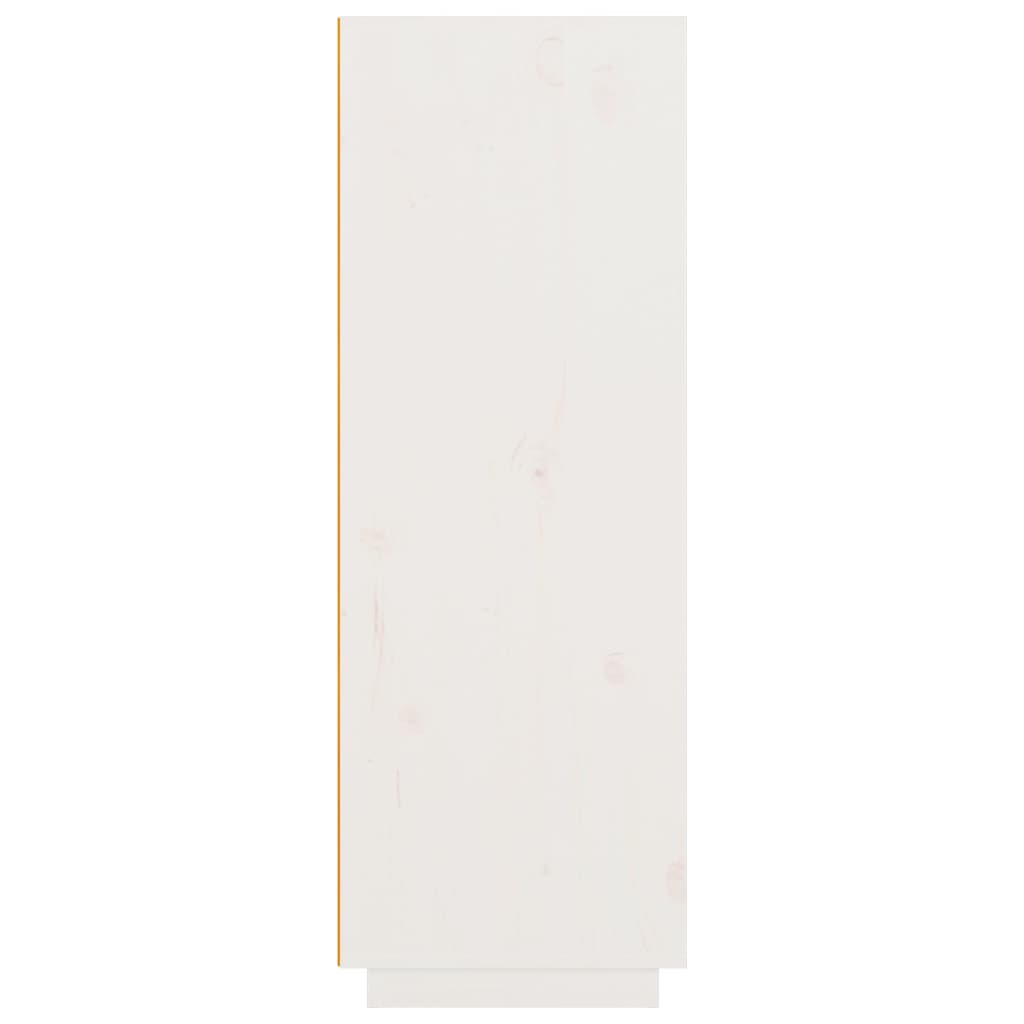 vidaXL Dulap înalt, alb, 89x40x116,5 cm, lemn masiv de pin