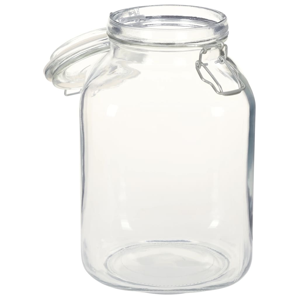 vidaXL Borcane din sticlă cu închidere ermetică, 6 buc., 3 L