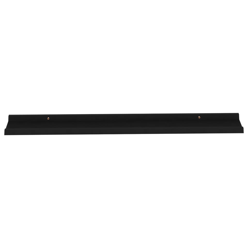 vidaXL Rafturi de perete, 2 buc., negru, 100x9x3 cm