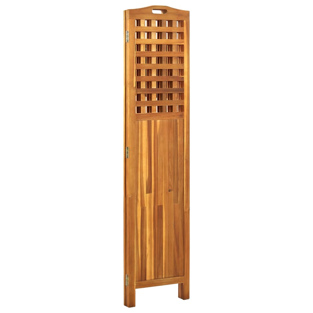 vidaXL Paravan de cameră cu 3 panouri, 121x2x170 cm, lemn masiv acacia