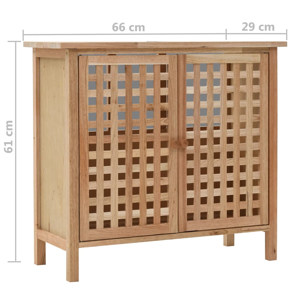 vidaXL Dulap de chiuvetă, lemn masiv de nuc, 66 x 29 x 61 cm