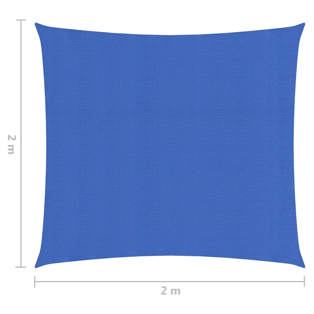 vidaXL Pânză parasolar, albastru, 2x2 m, HDPE, 160 g/m²