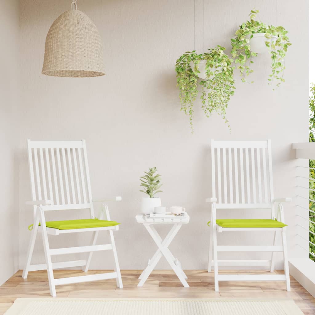 vidaXL Perne scaune grădină 2 buc. verde 40x40x3 cm țesătură Oxford