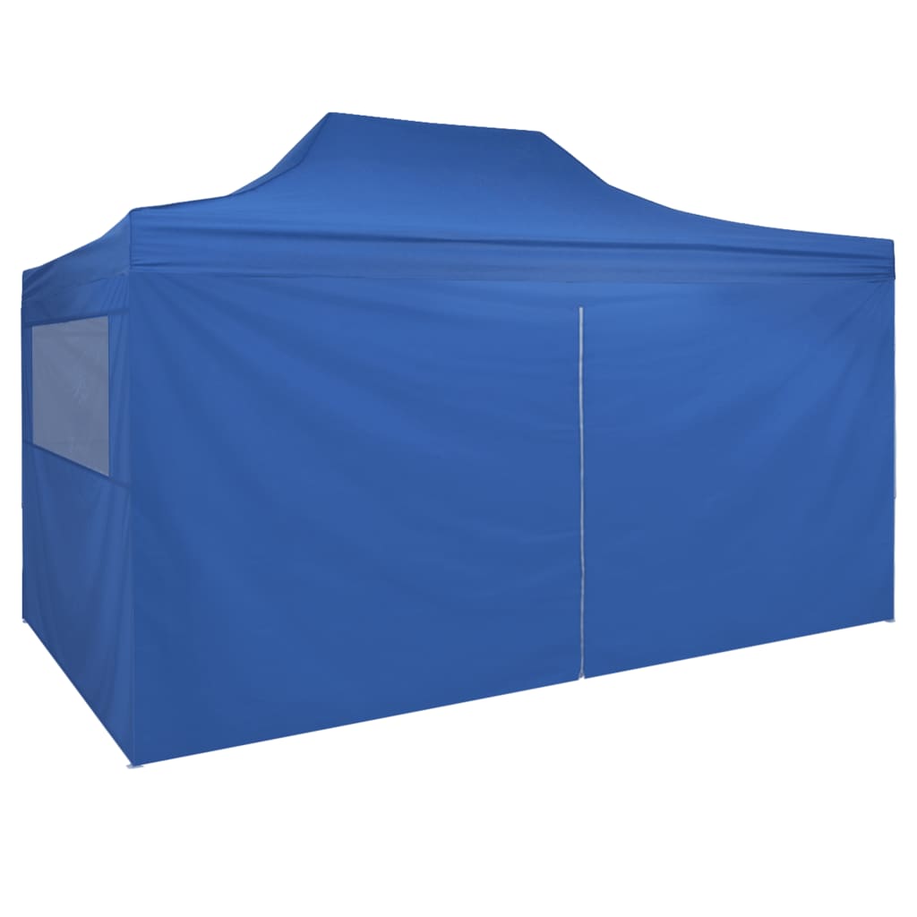 42512 vidaXL Foldable Tent Pop-Up with 4 Side Walls 3x4,5 m Blue