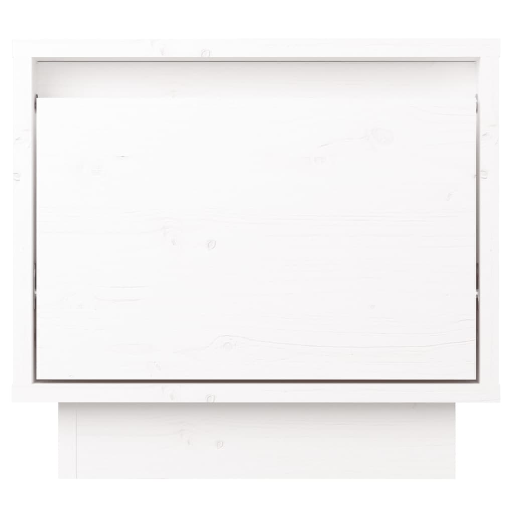 vidaXL Noptiere, 2 buc., alb, 35x34x32 cm, lemn masiv de pin