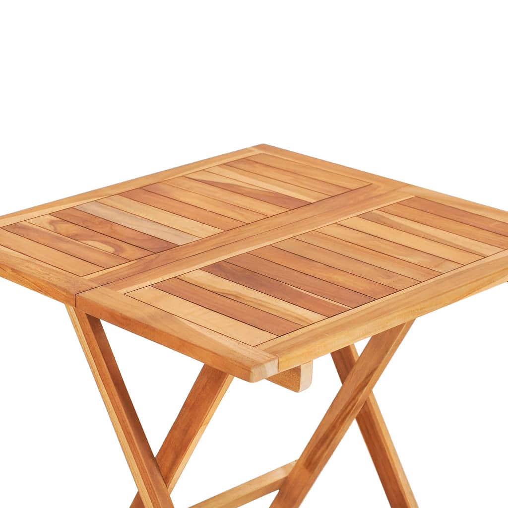 vidaXL Set mobilier de bistro pliabil, 3 piese, lemn masiv de tec