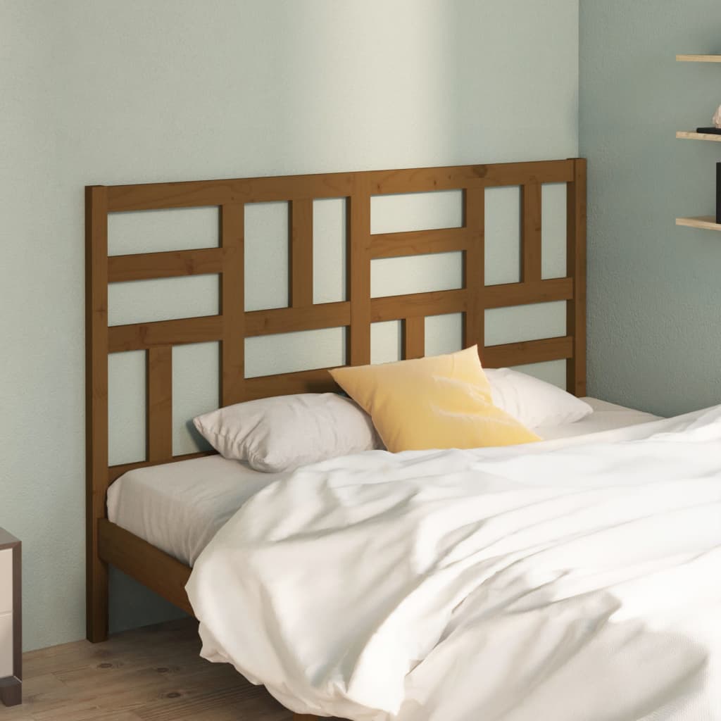 vidaXL Tăblie de pat, maro miere, 126x4x104 cm, lemn masiv de pin