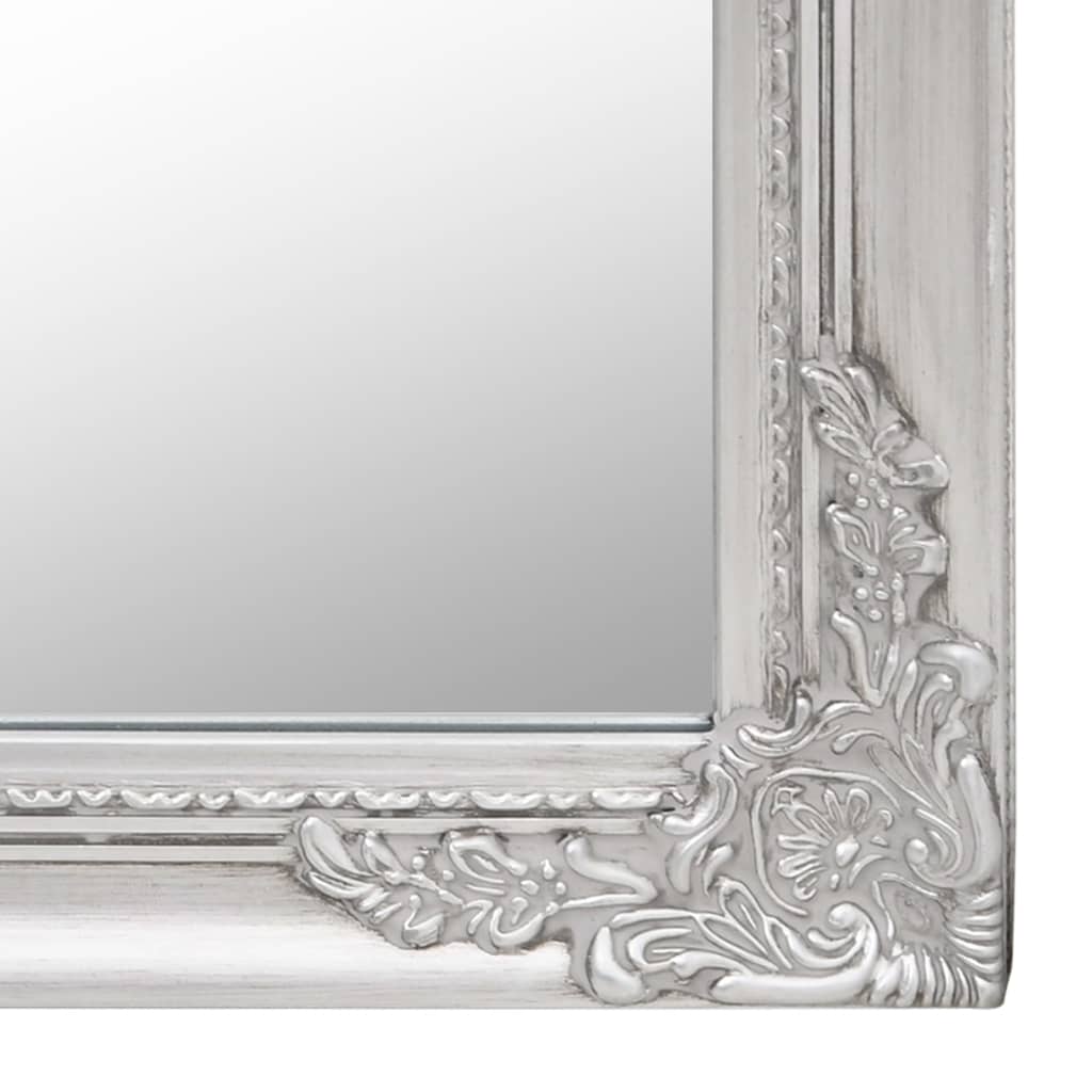 vidaXL Oglindă de sine stătătoare, argintiu, 50x200 cm