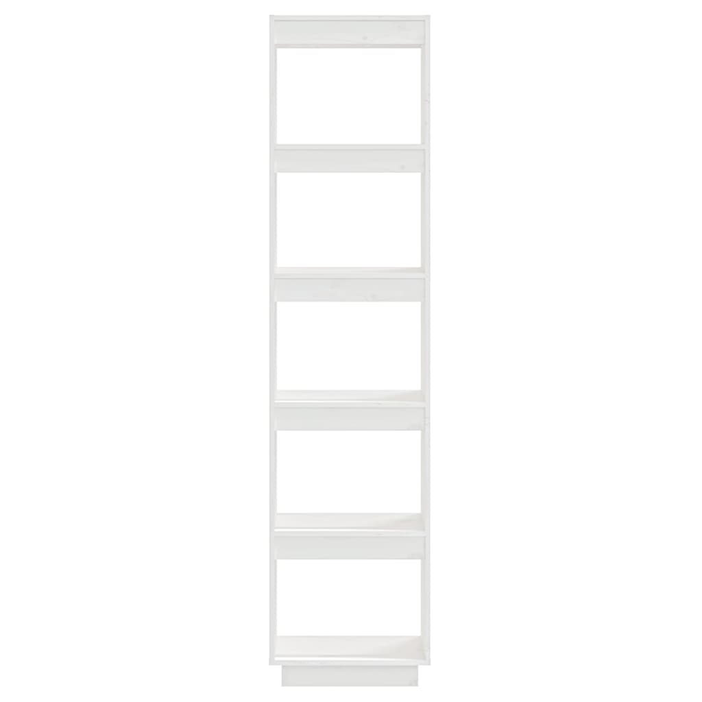 vidaXL Bibliotecă/Separator cameră alb 40x35x167 cm lemn masiv de pin