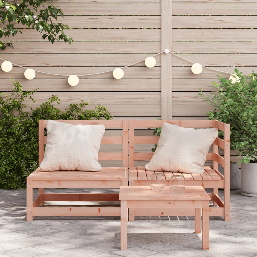 vidaXL Canapea de grădină cu 2 locuri, lemn masiv douglas