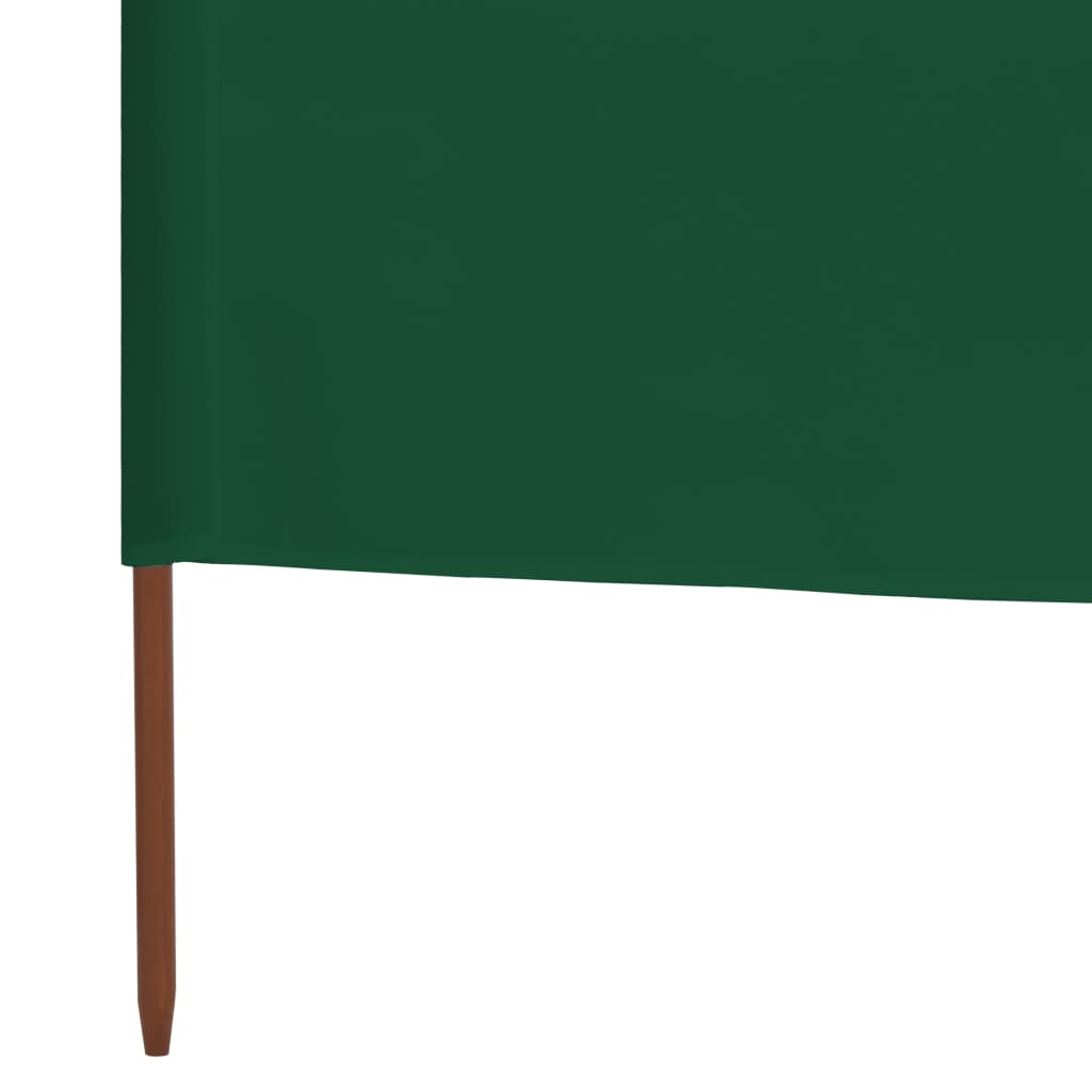 vidaXL Paravan anti-vânt cu 3 panouri, verde, 400 x 160 cm, textil