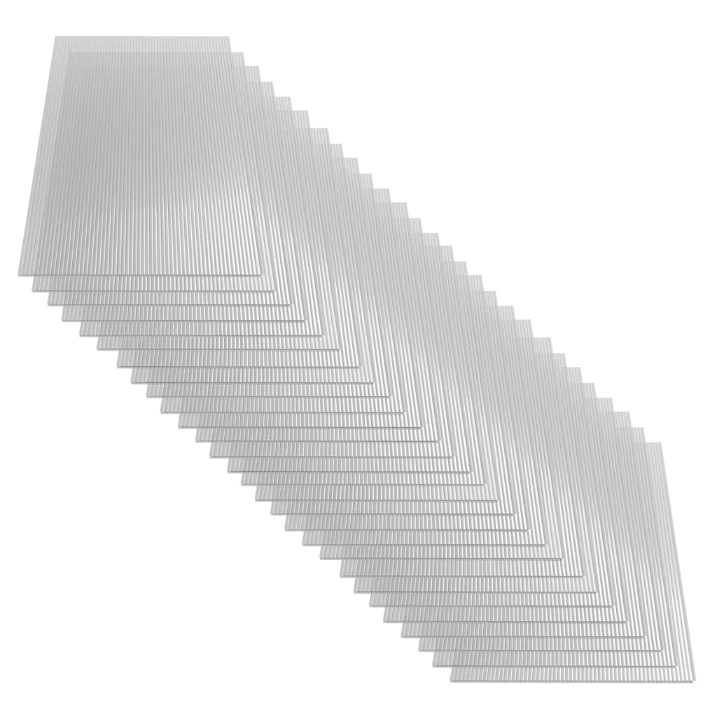 vidaXL Plăci din policarbonat, 28 buc., 121 x 60 cm, 4 mm