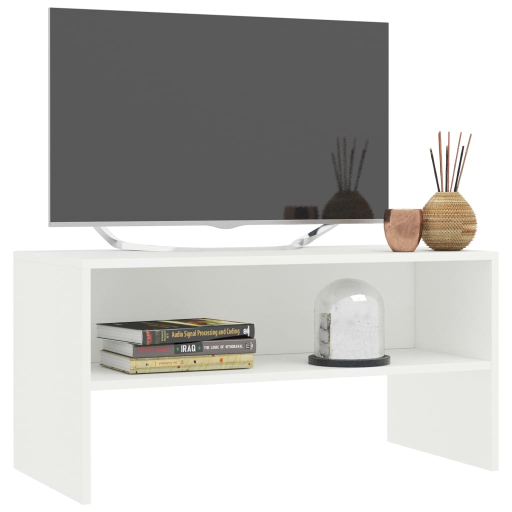 vidaXL Comodă TV, alb, 80x40x40 cm, PAL