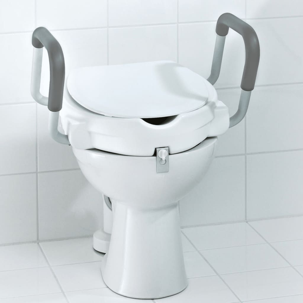 RIDDER Scaun de toaletă cu bară de siguranță, alb, 150 kg A0072001