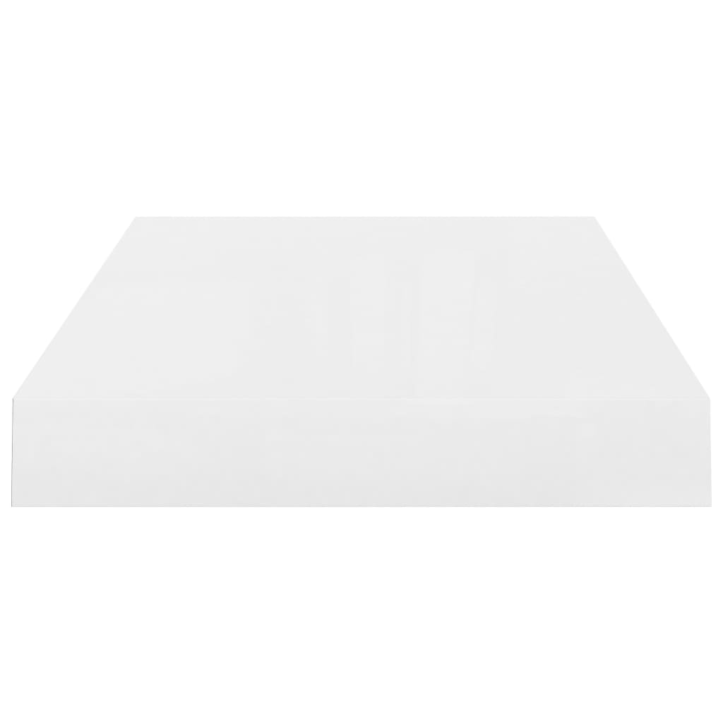 vidaXL Rafturi de perete, 2 buc., alb extralucios, 40x23x3,8 cm, MDF