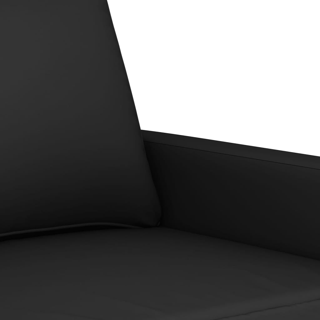 vidaXL Set de canapele cu perne, 3 piese, negru, catifea