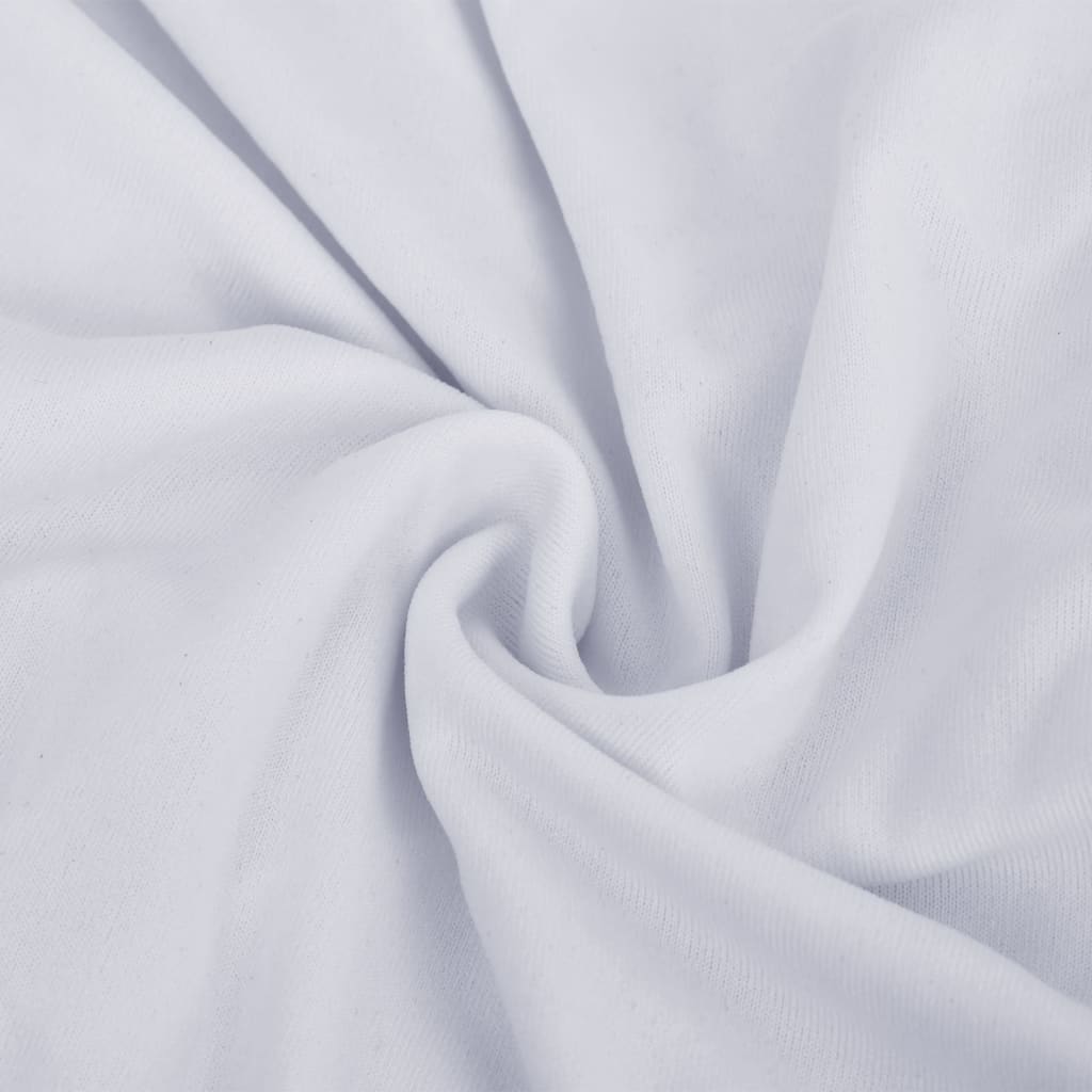vidaXL Husă elastică pentru canapea cu 3 locuri poliester jersey alb