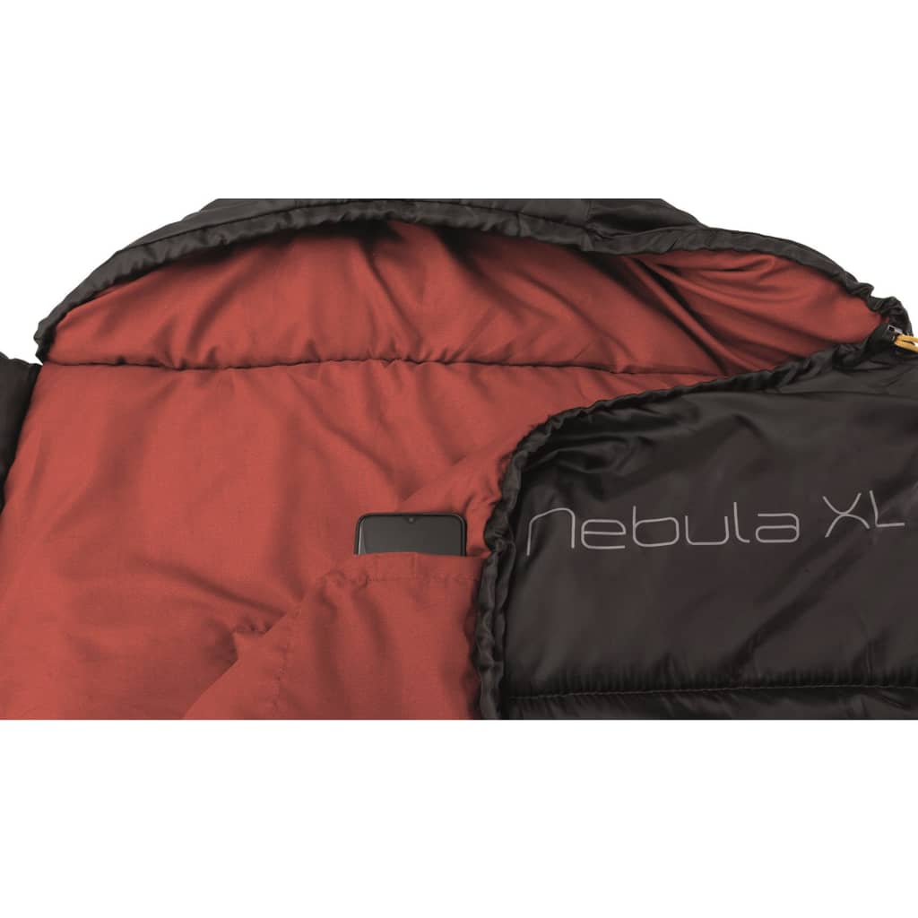 Easy Camp Sac de dormit „Nebula”,negru și roșu, XL