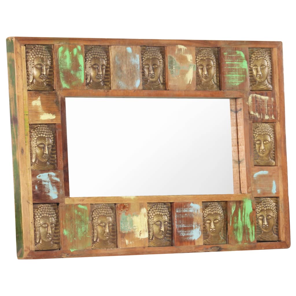 vidaXL Servantă plăci Buddha, 80 x 50 cm, lemn masiv reciclat
