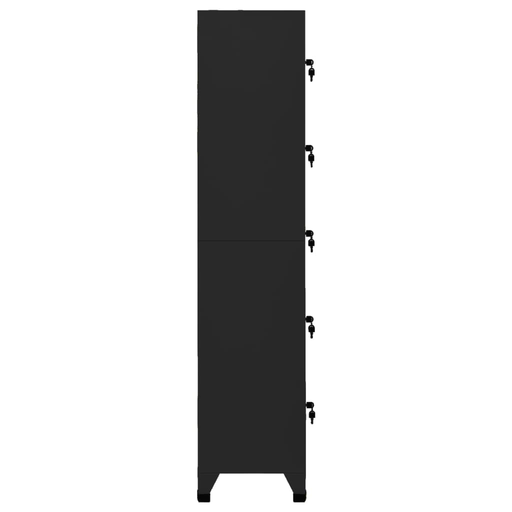 vidaXL Fișet, negru, 38x40x180 cm, oțel