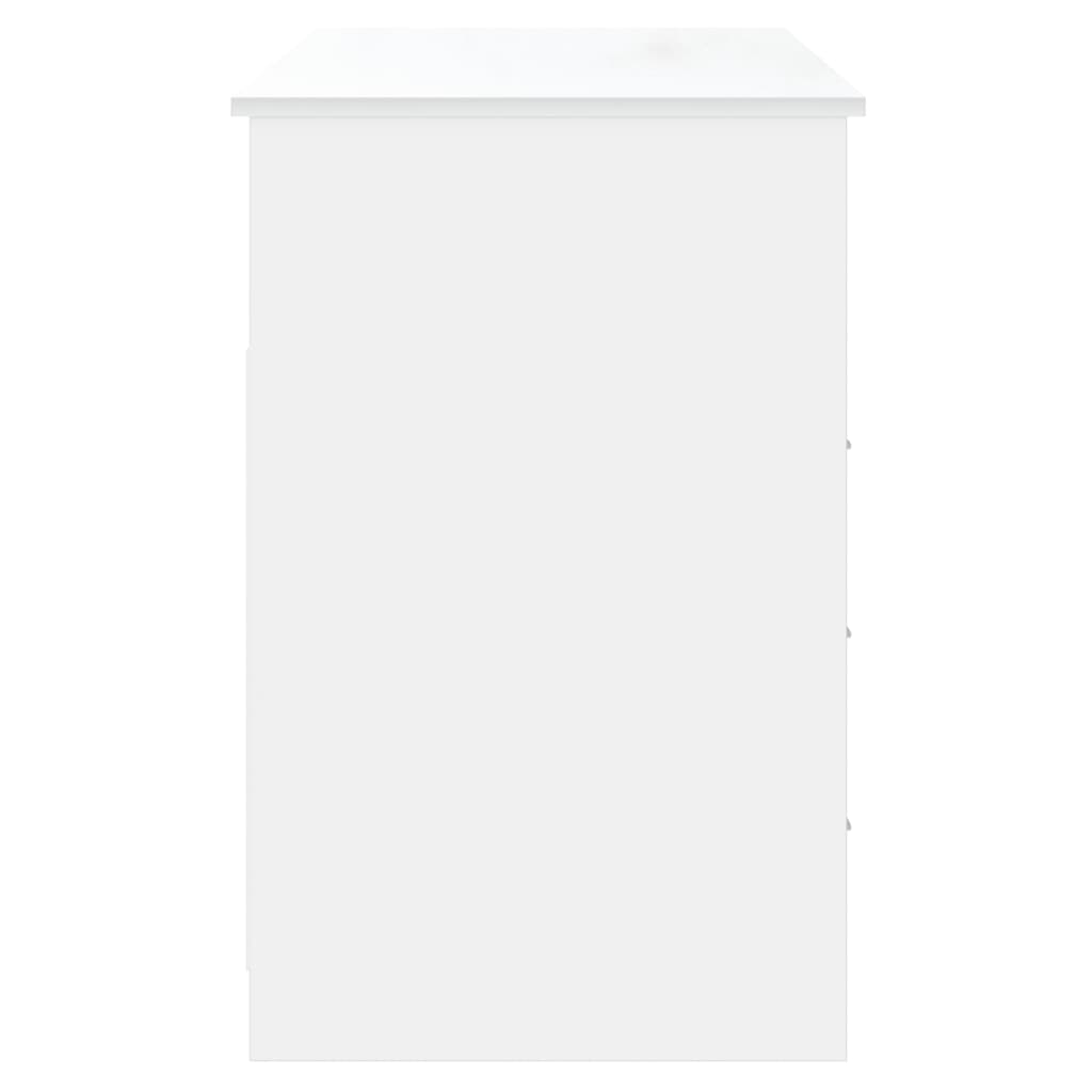 vidaXL Birou cu sertare, alb, 102x50x76 cm, lemn prelucrat