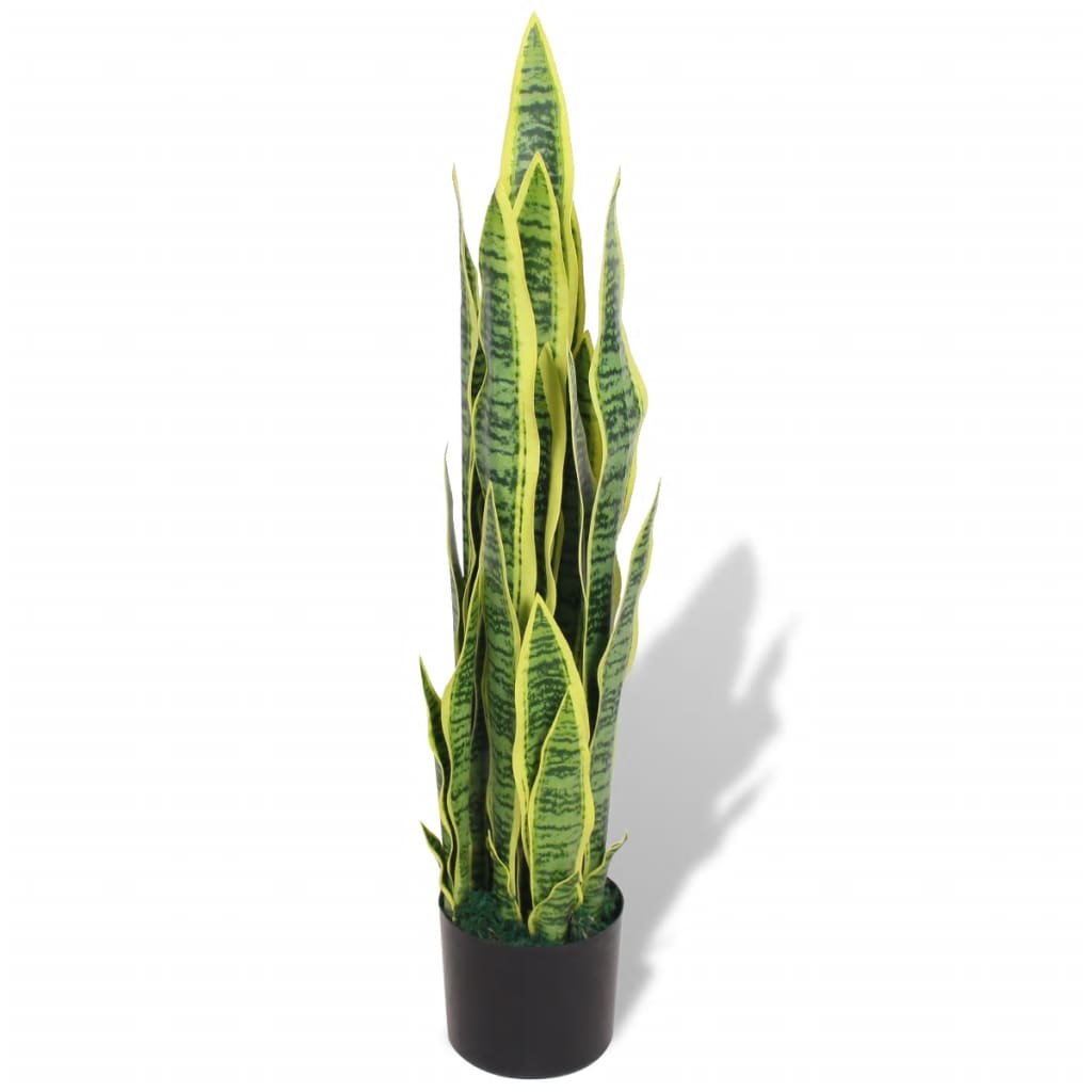 vidaXL Plantă artificială Limba-soacrei cu ghiveci, 90 cm, verde