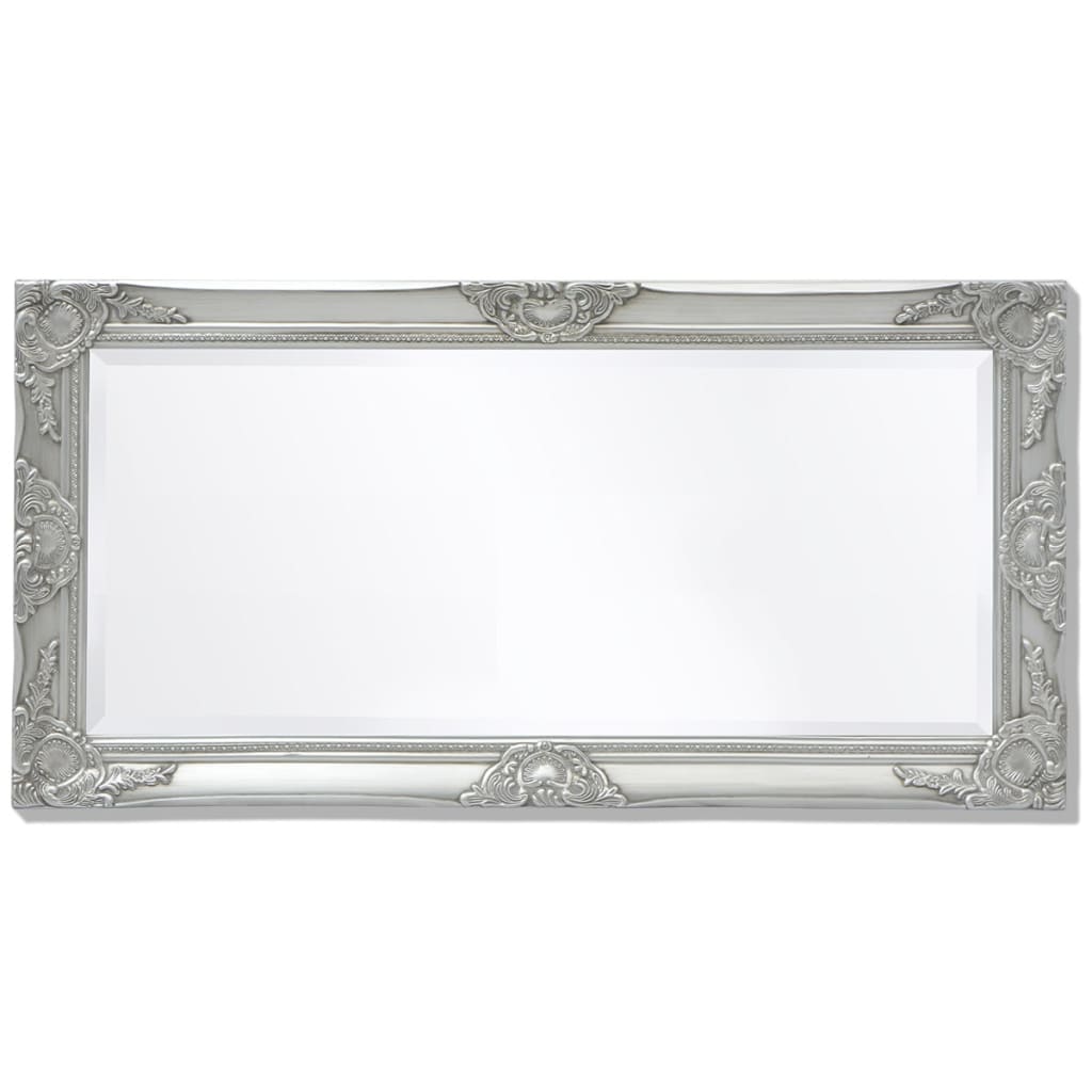 vidaXL Oglindă verticală în stil baroc, 100 x 50 cm, argintiu