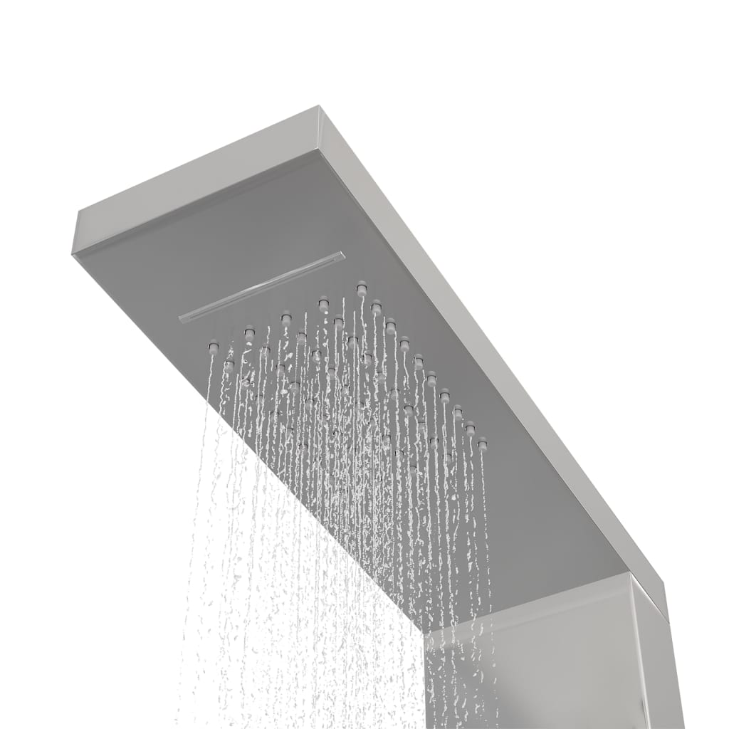 vidaXL Sistem panou de duș, pătrat, oțel inoxidabil