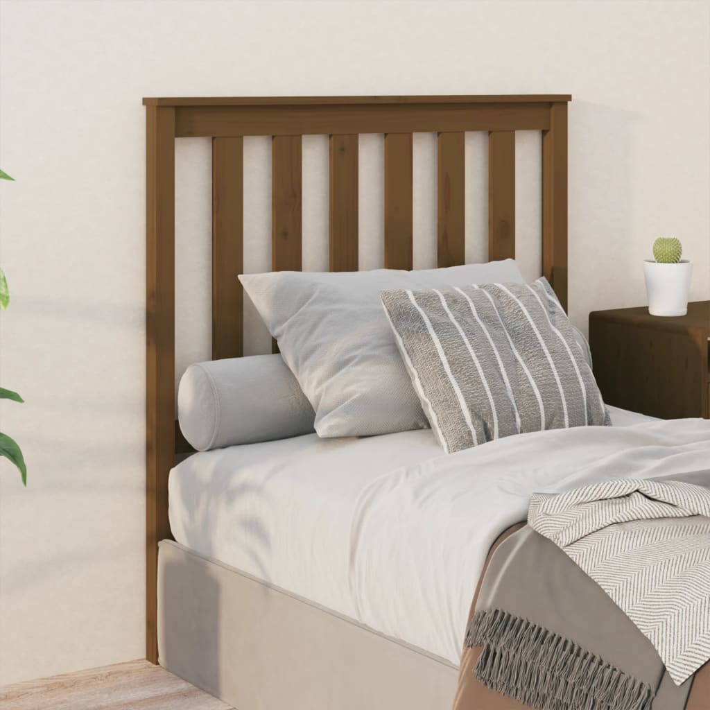 vidaXL Tăblie de pat, maro miere, 96x6x101 cm, lemn masiv de pin
